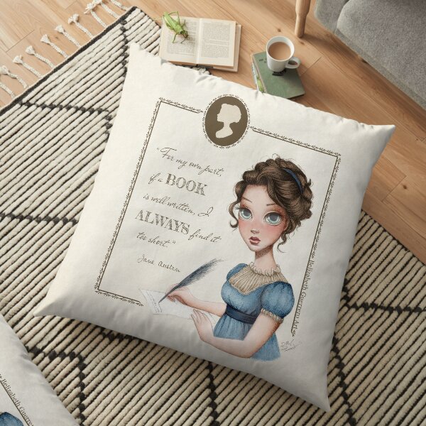 Jane Austen Portrait Floor Pillow