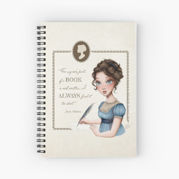 Jane Austen Portrait Spiral Notebook