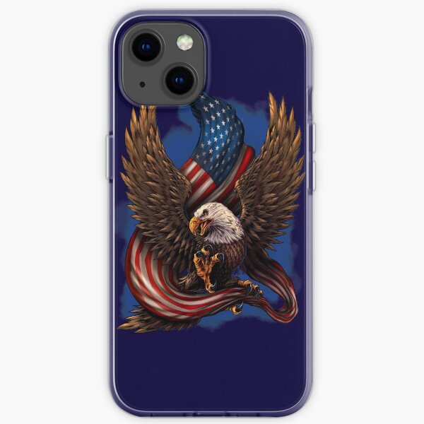 American Eagle and Flag iPhone Soft Case