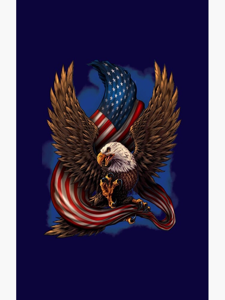 American Eagle and Flag by flylanddesigns