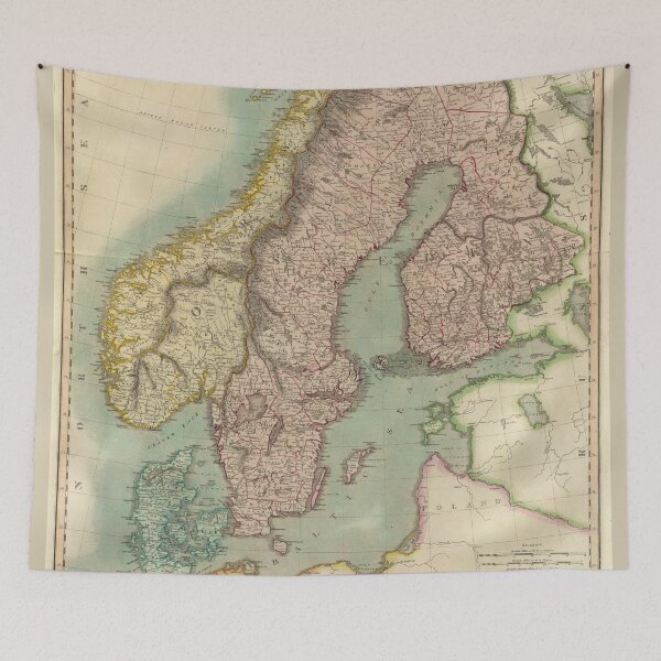 Item preview, Vintage Map of Norway and Sweden (1817) designed and sold by BravuraMedia.