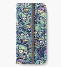 Zombie wiederholbares Muster iPhone Flip-Case/Hülle/Klebefolie