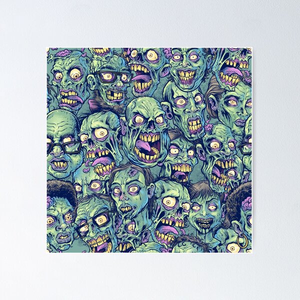 Zombie Repeatable Pattern Poster for Sale by Brian Allen