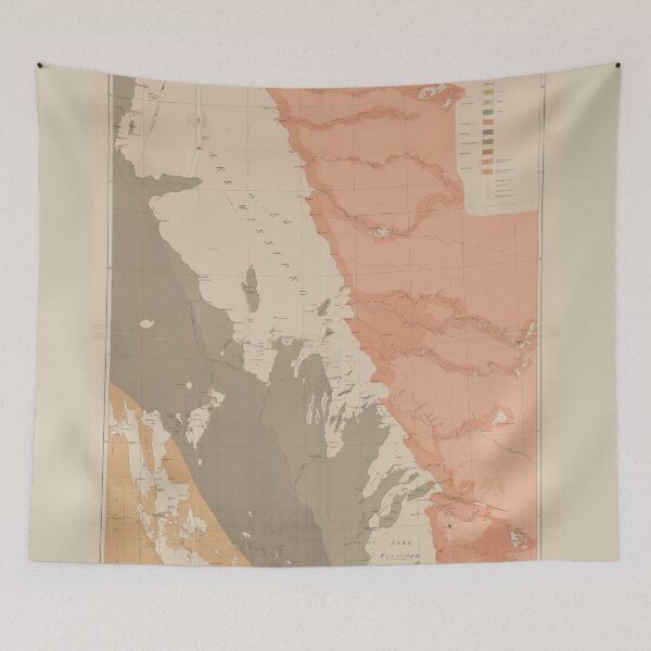 Item preview, Vintage Lake Winnipeg Geological Map (1899) designed and sold by BravuraMedia.