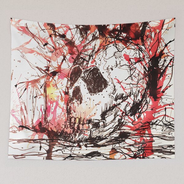 Item preview, Fire Skull in black and red designed and sold by navitalidesign.