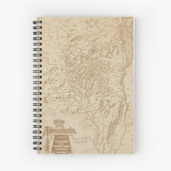 Item preview, Vintage Map of The Adirondack Mountains (1880) designed and sold by BravuraMedia.