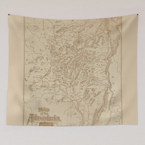Item preview, Vintage Map of The Adirondack Mountains (1880) designed and sold by BravuraMedia.