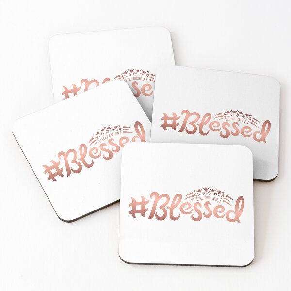 Item preview, Hashtag Blessed - Rose Gold designed and sold by Ruby The Illustrator.