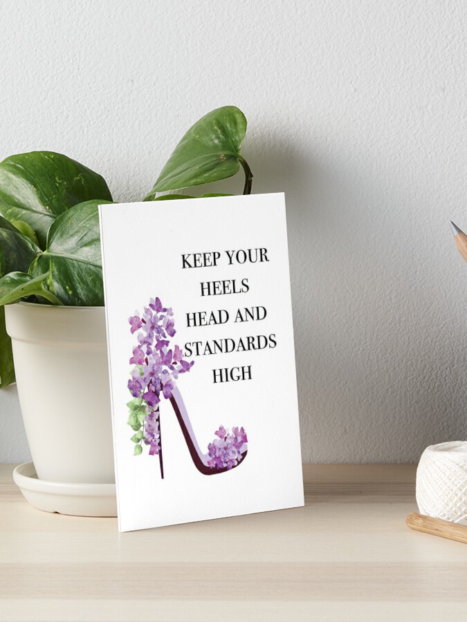 Coco Chanel Quote with Purple Floral High Heels iPhone Case for Sale by  MegaCanvas