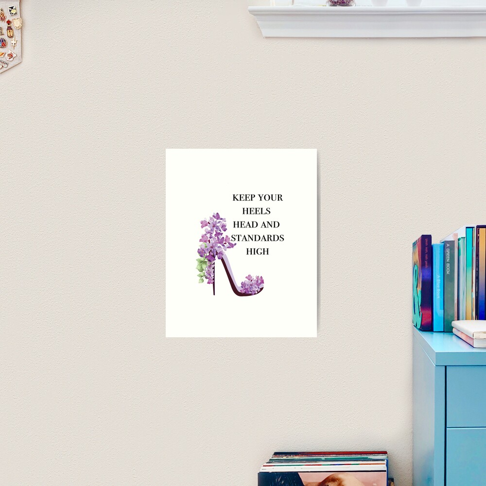 Coco Chanel Quote with Purple Floral High Heels Art Print for Sale by  MegaCanvas