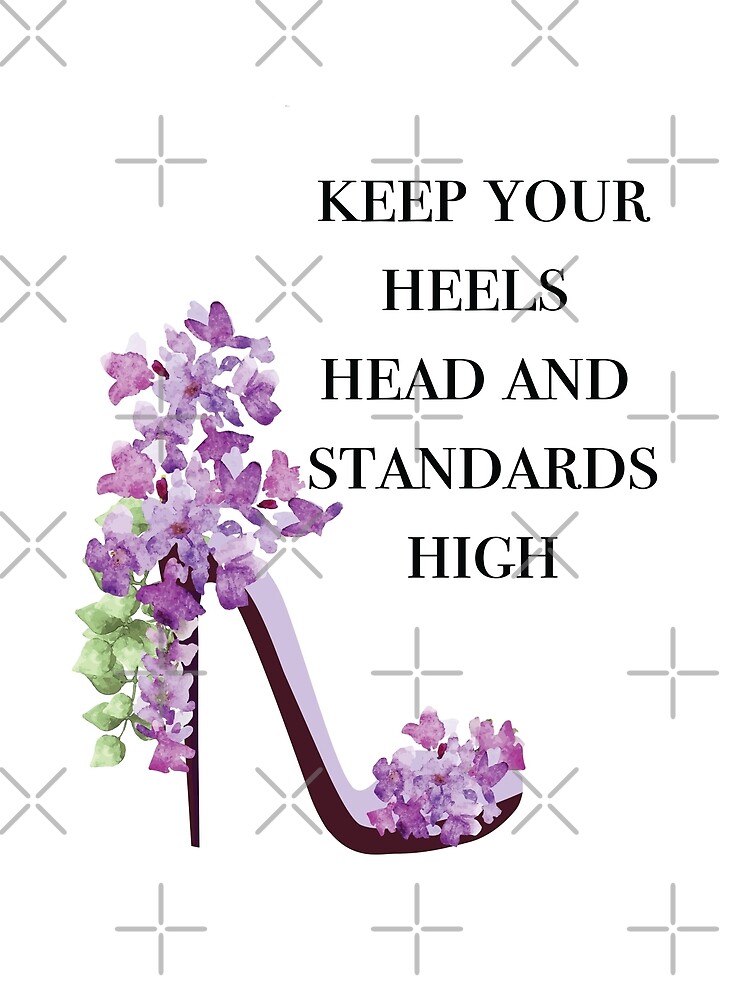 Coco Chanel Quote with Purple Floral High Heels Canvas Print for Sale by  MegaCanvas
