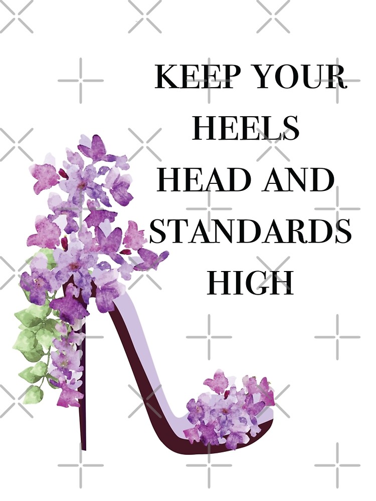 Coco Chanel Quote with Purple Floral High Heels | A-Line Dress