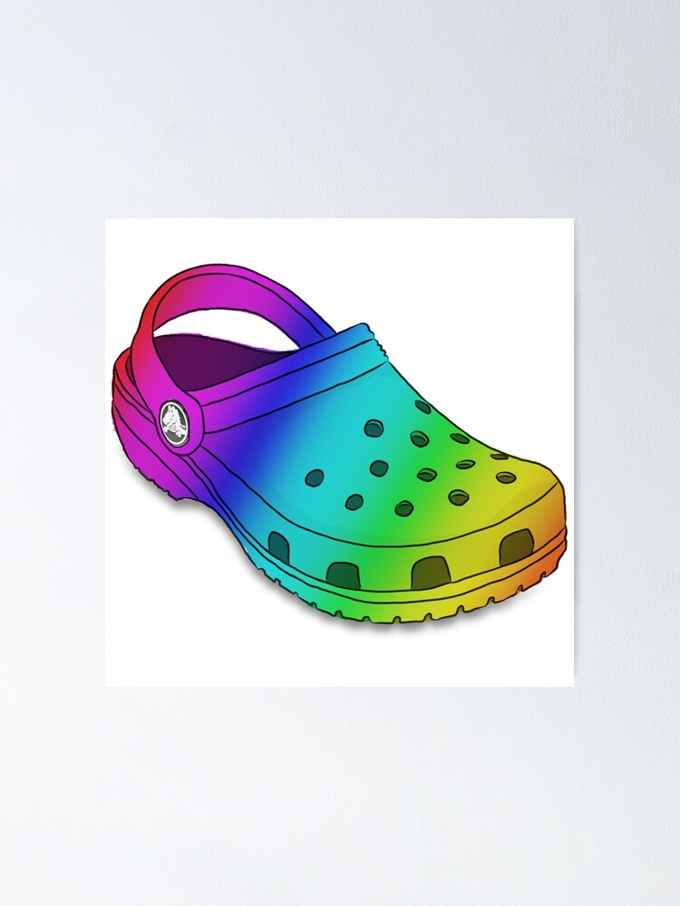 rainbow pastel crocs