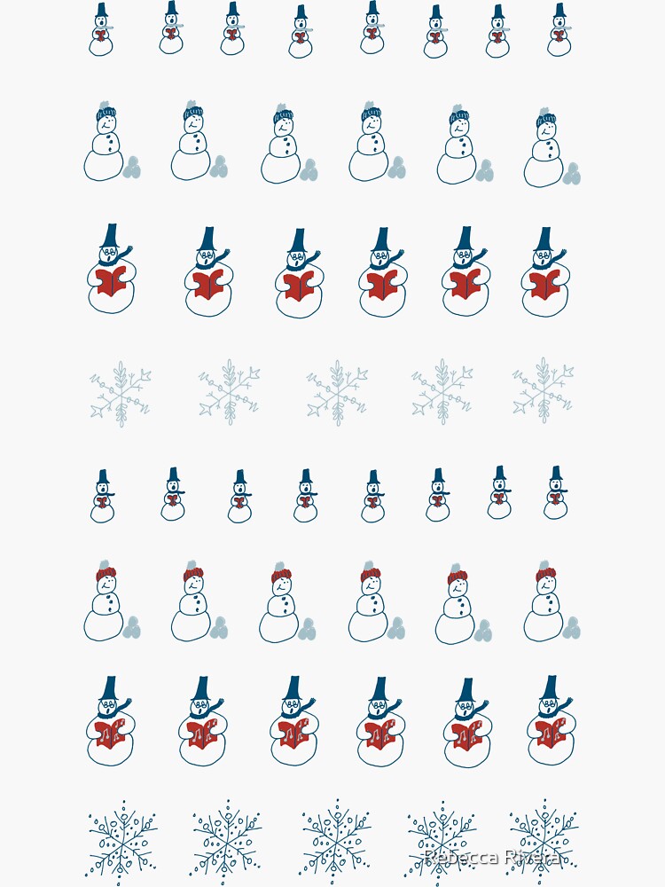 Cute Snowmen and Snowflakes by BookTalkBecky