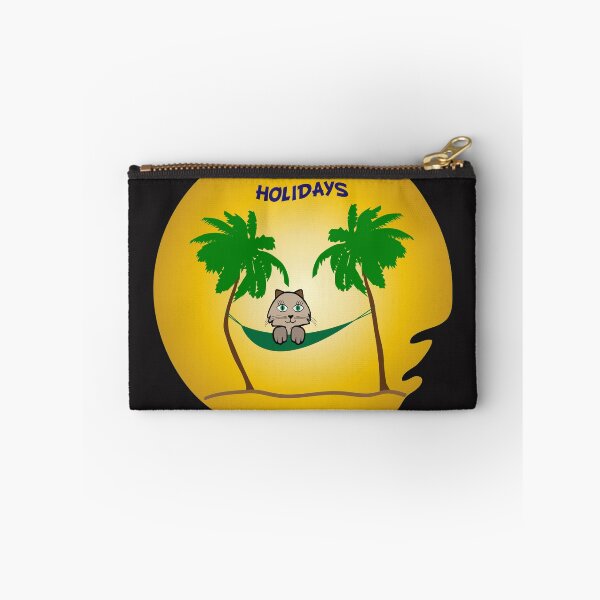Item preview, Cat in hammock palm vacation coconuts designed and sold by dm4design.