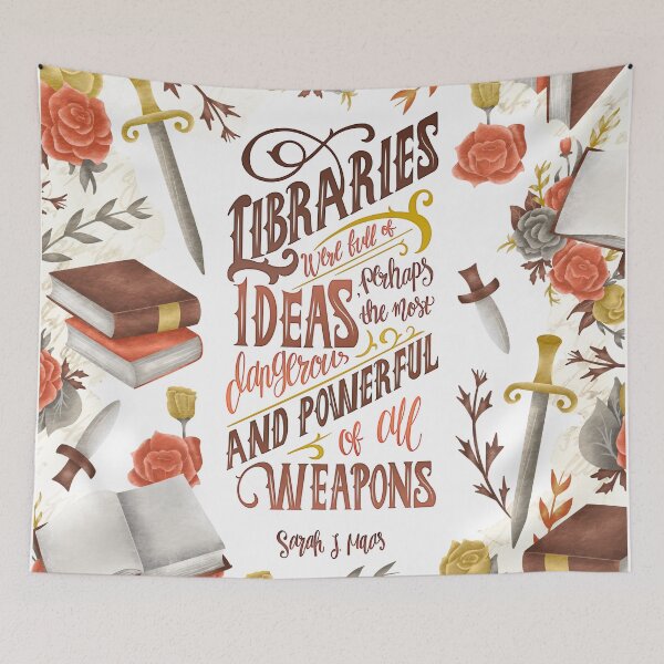 Item preview, LIBRARIES WERE FULL OF IDEAS designed and sold by Catarina Book Designs.