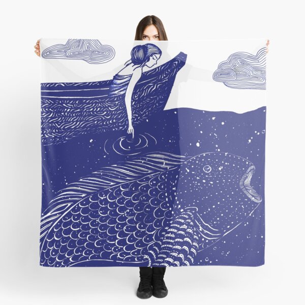 The Blue Shimmering Sea Lights Scarf
