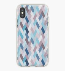Mauve Blue Geometry VI (small) iPhone Case