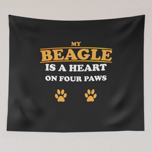 Item preview, Beagle dog sayings dog paws picture heart designed and sold by dm4design.