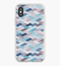 Mauve Blue Geometry VIB (small) iPhone Case