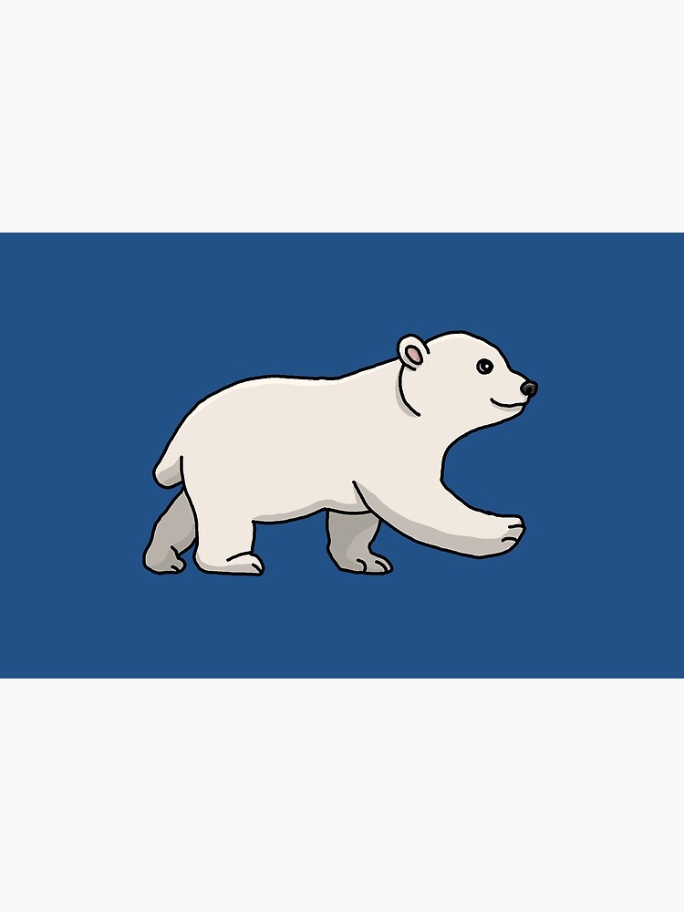 Bear, polar bear, cartoon, drawing, sweet Zipper Pouch by nijess