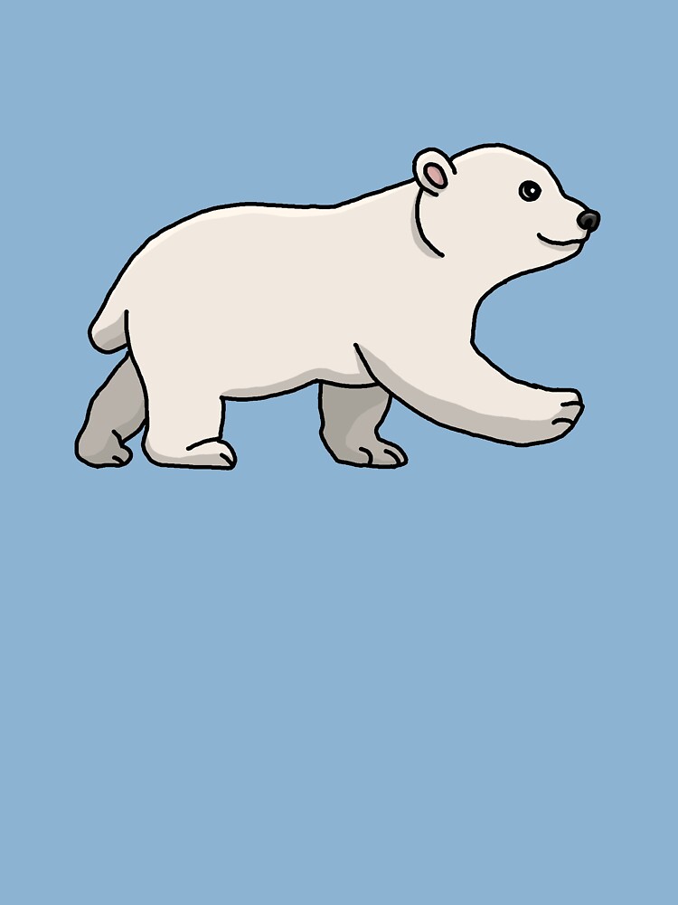 Gift Sticker : For Baby Girl Polar Bear Drawing Cute Sweet Art Print Kid  Child