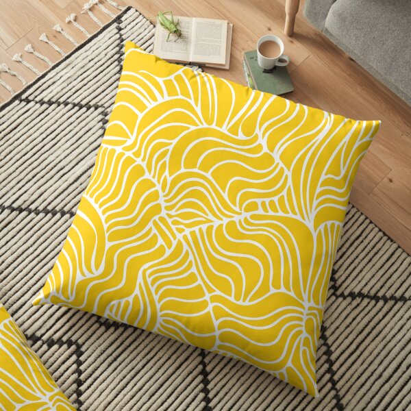 Yellow Mellow Tropical Floor Pillow