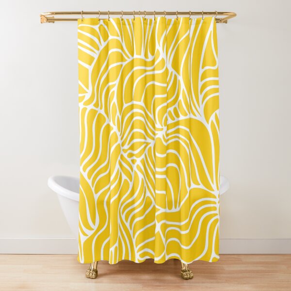 Yellow Mellow Tropical Shower Curtain