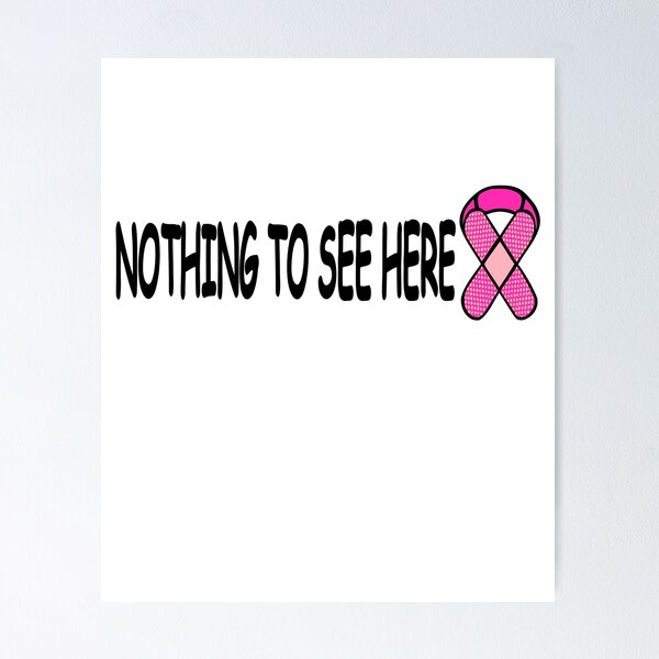 Breast Cancer Funny Nothing to See Here Right Breast Mastectomy Gift  Essential T-Shirt for Sale by LaurenElin