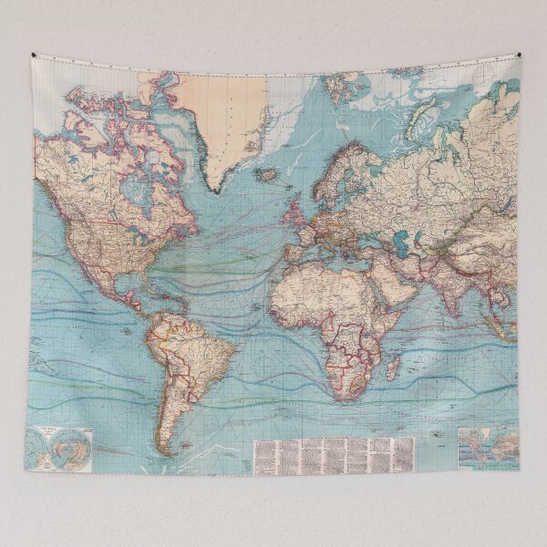 Item preview, Vintage Map of The World (1897) designed and sold by BravuraMedia.