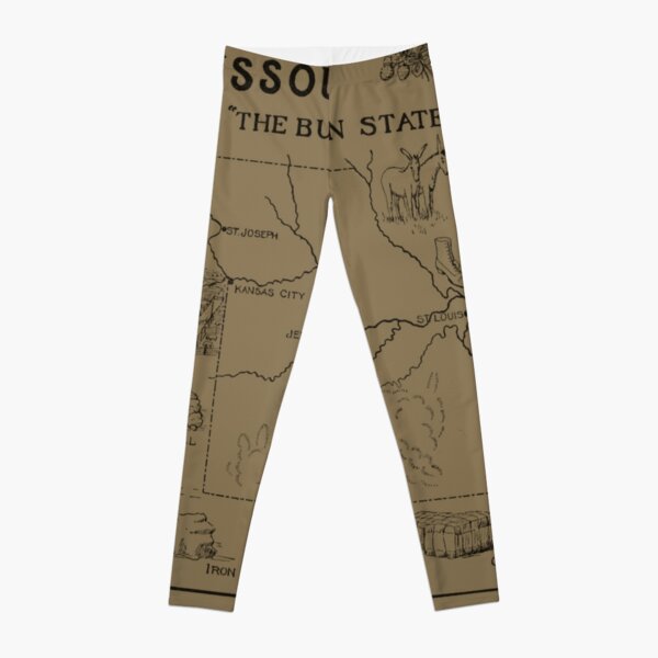 Vintage Map of Missouri (1912) - Tan Leggings