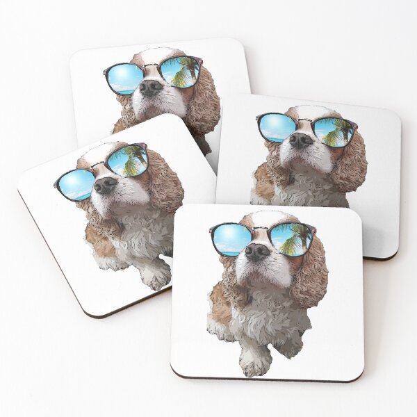 Item preview, Cavalier Dog With Sunglasses designed and sold by printingmotion.