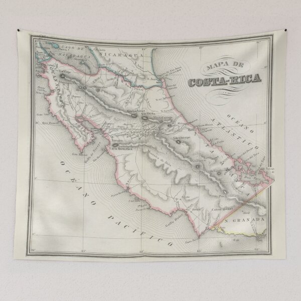 Item preview, Vintage Map of Costa Rica (1851) designed and sold by BravuraMedia.