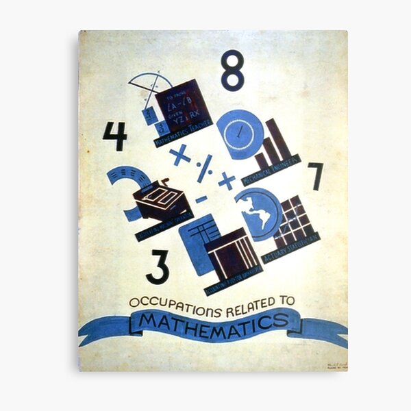 Math Occupations Premium Tee Metal Print