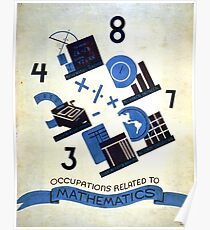 Math Occupations Premium Tee Poster