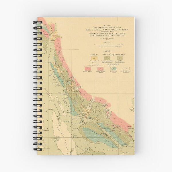 Item preview, Vintage Geological Map of Juneau Alaska (1912) designed and sold by BravuraMedia.