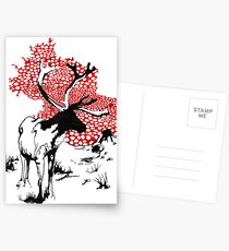 Reindeer drawing Postcards