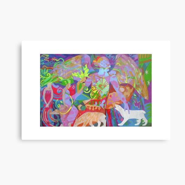 Aurora Borealis giclee with borders Metal Print
