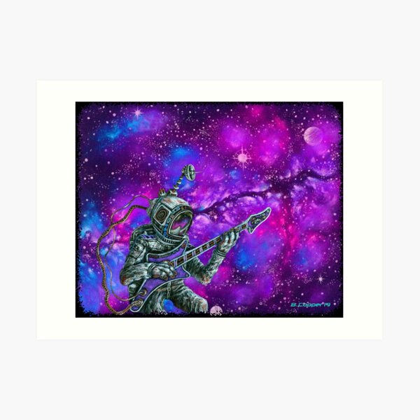 Music Is His Oxygen-Purple Haze Art Print