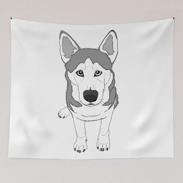 Item preview, Cute Husky - Gray designed and sold by DouglasCorgi.