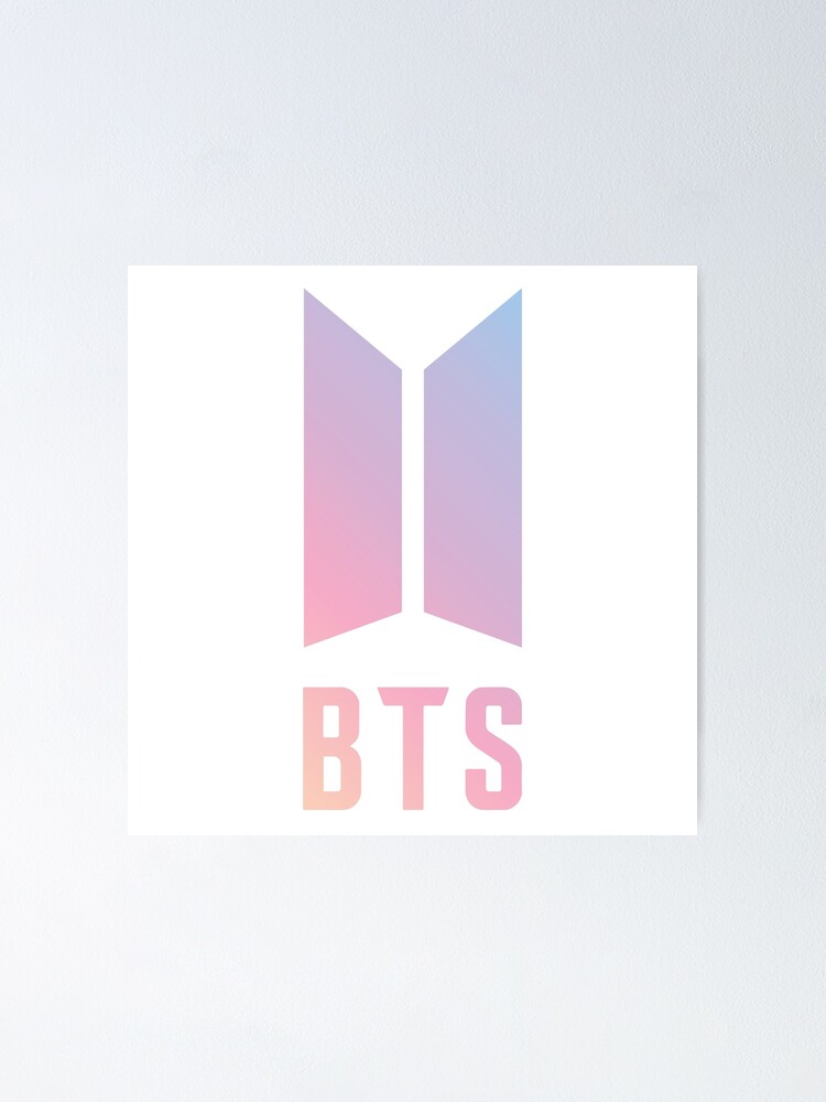 Bts Logo Poster By Babsdesigns Redbubble