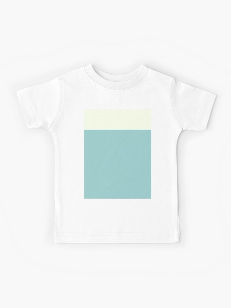 Light Blue and Cream Color Block | Kids T-Shirt