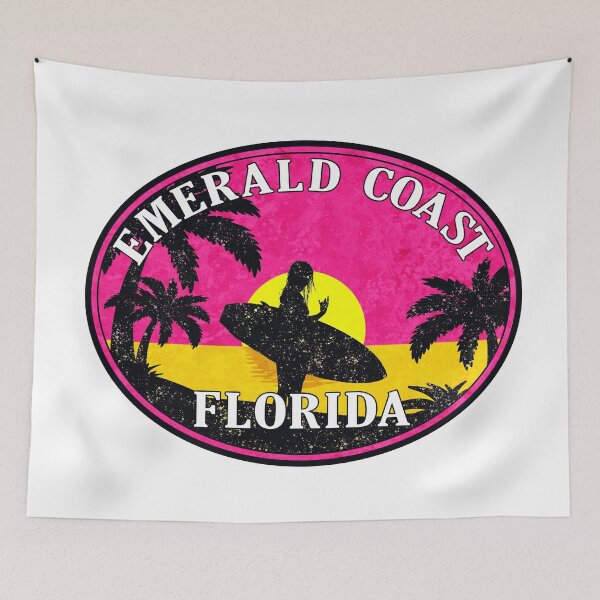 Aperçu de l'œuvre Côte d'émeraude Floride Destin Fort Walton Beach Ville de Panama Pensacola Pensacola Navarre 30A 30 A créée et vendue par DESTINATIONS DECAL.