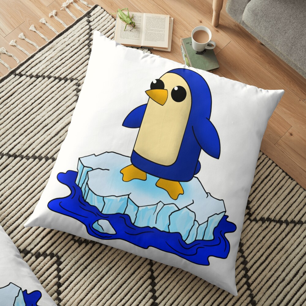 blue penguin pillow