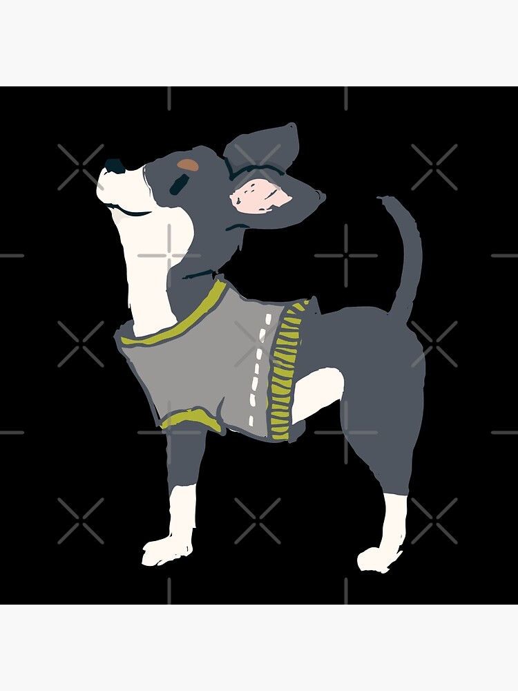 Chihuahua Black Jacket - Watercolor Style Chihuahua by dog-gifts