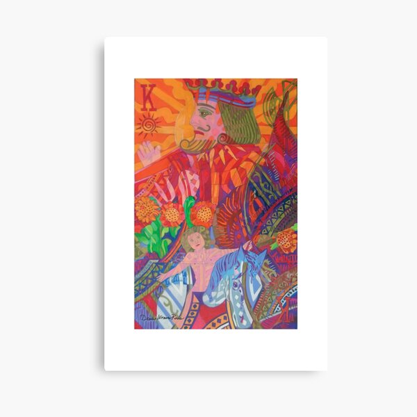 The Son is the King of the Man giclee with borders Canvas Print