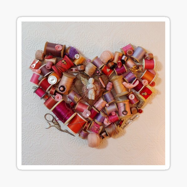 Spool of Hearts Sticker