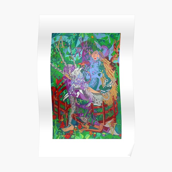 Archealogy of the Unicorn giclee with borders Poster