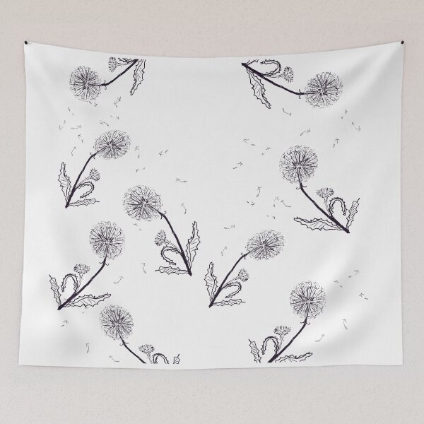 Item preview, black and white dandlion  designed and sold by Stephanie  Skeem.