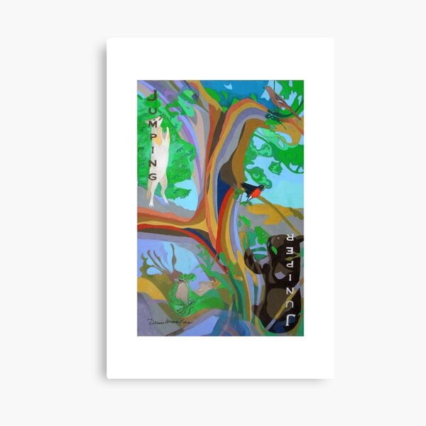 Jumping Juniper giclee with borders Canvas Print
